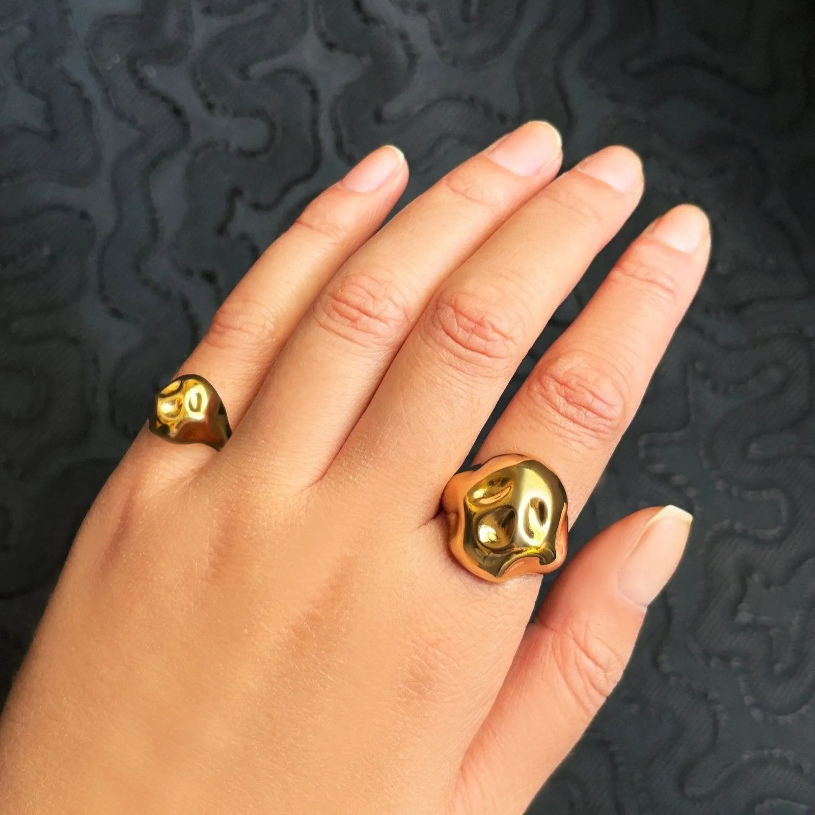 Molten Skull Pinky Ring