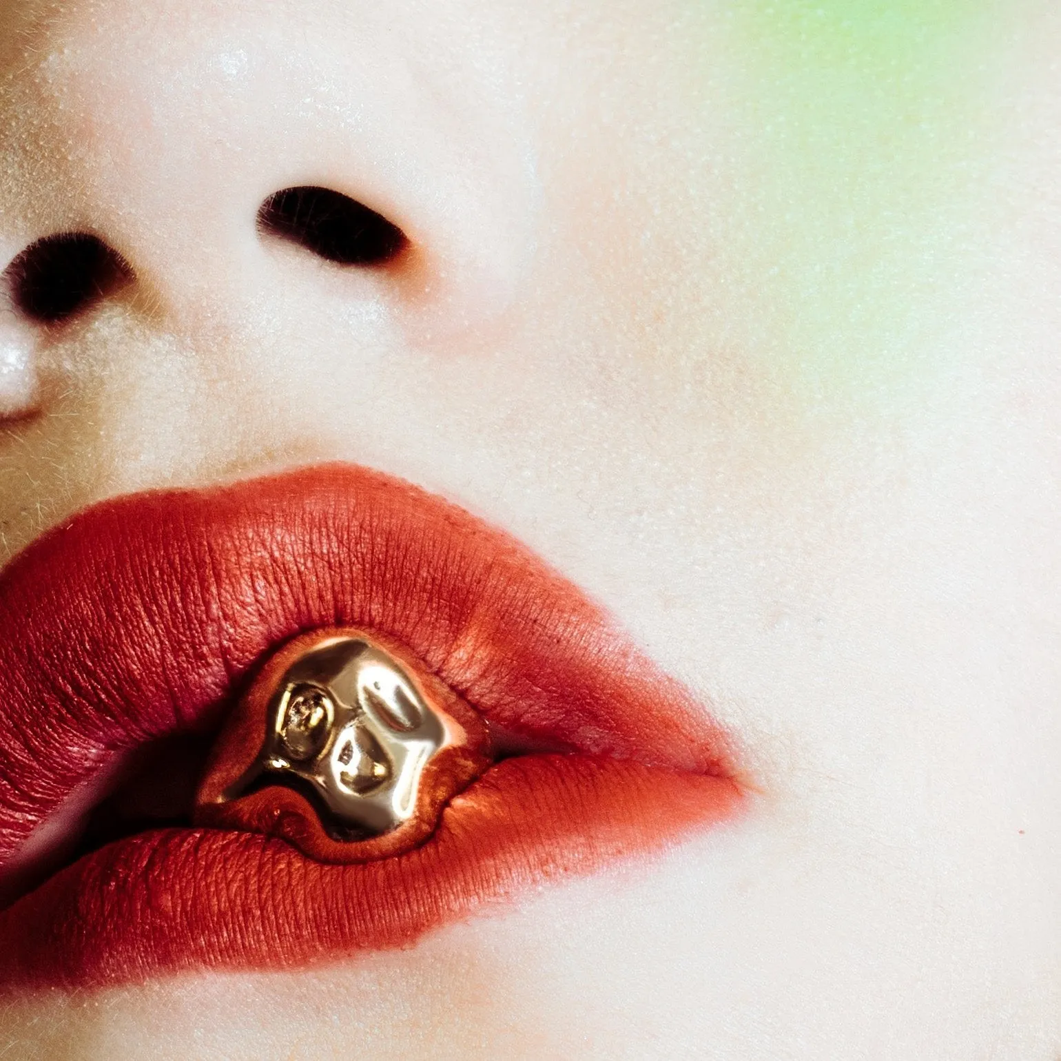 Molten Skull Pinky Ring